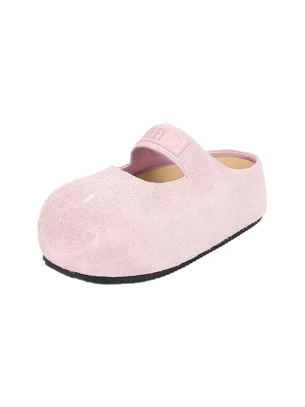 SMILEY | Pink Slip-On Mary Jane Mules