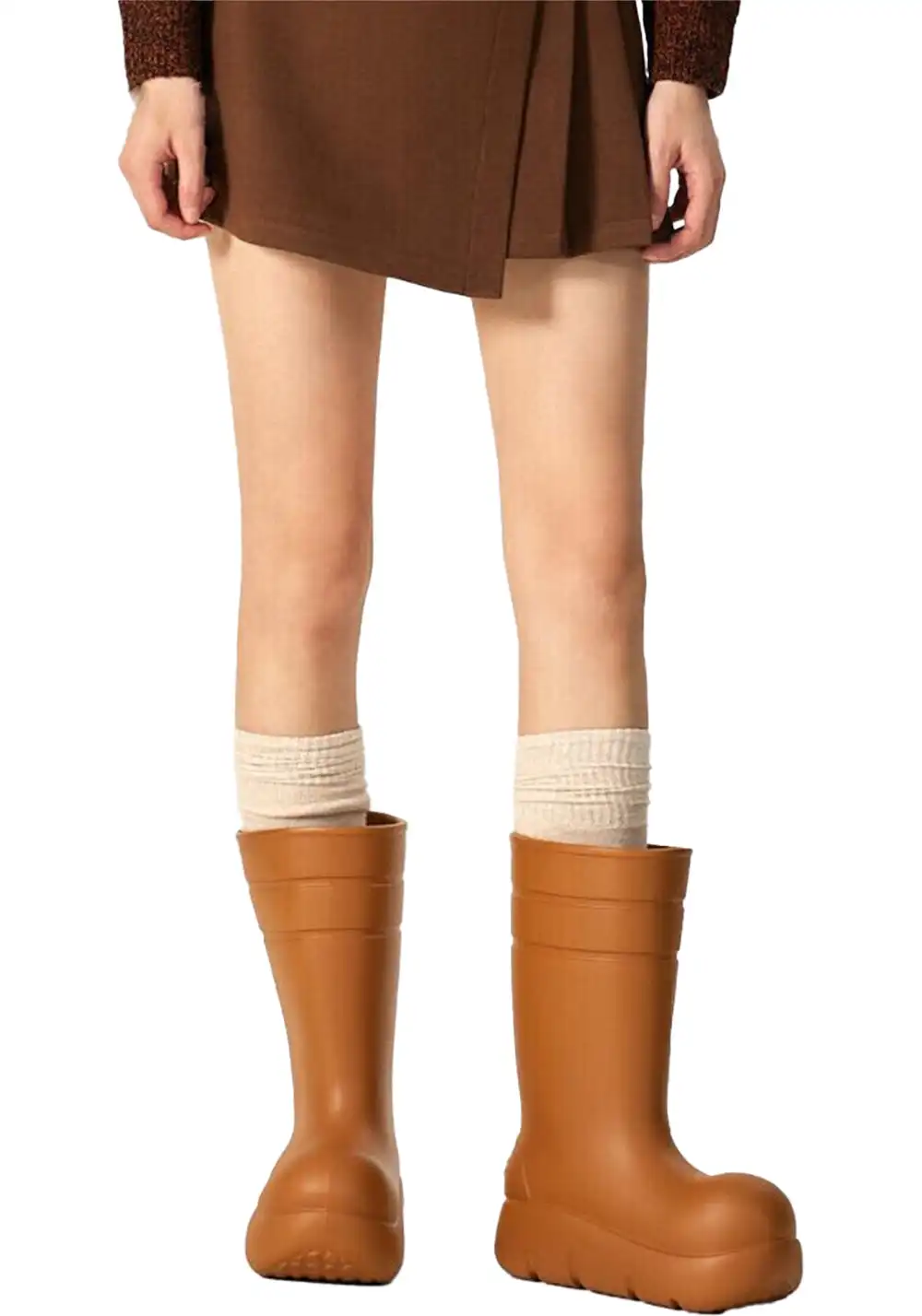 BEYS | Tall Clown Boots - Waterproof Platform-Brown