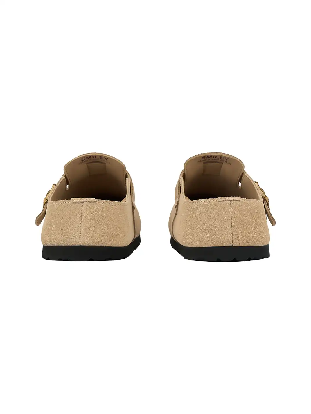 SMILEY | Smiley Platform Slip-On Buckle Slides-Beige