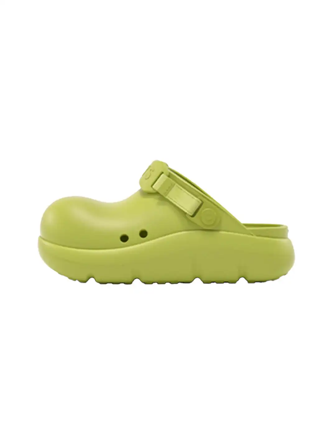 BEYS | Chunky Sole Summer Clog Sandals with Cut-Out Design-Green