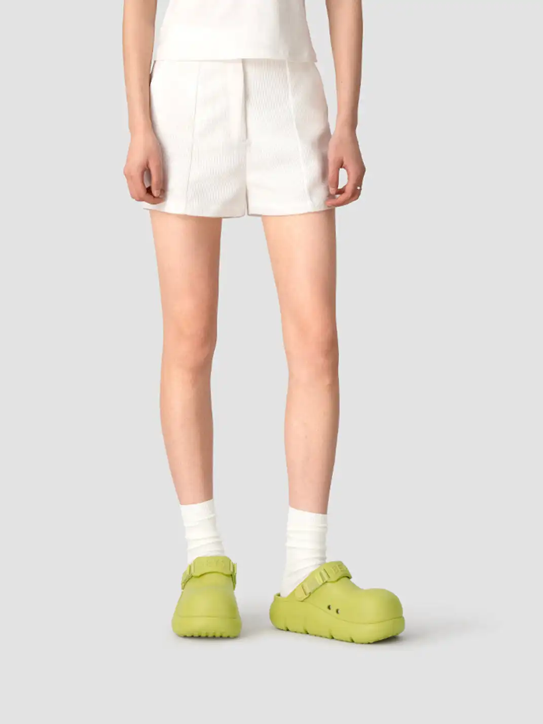BEYS | Chunky Sole Summer Clog Sandals with Cut-Out Design-Green