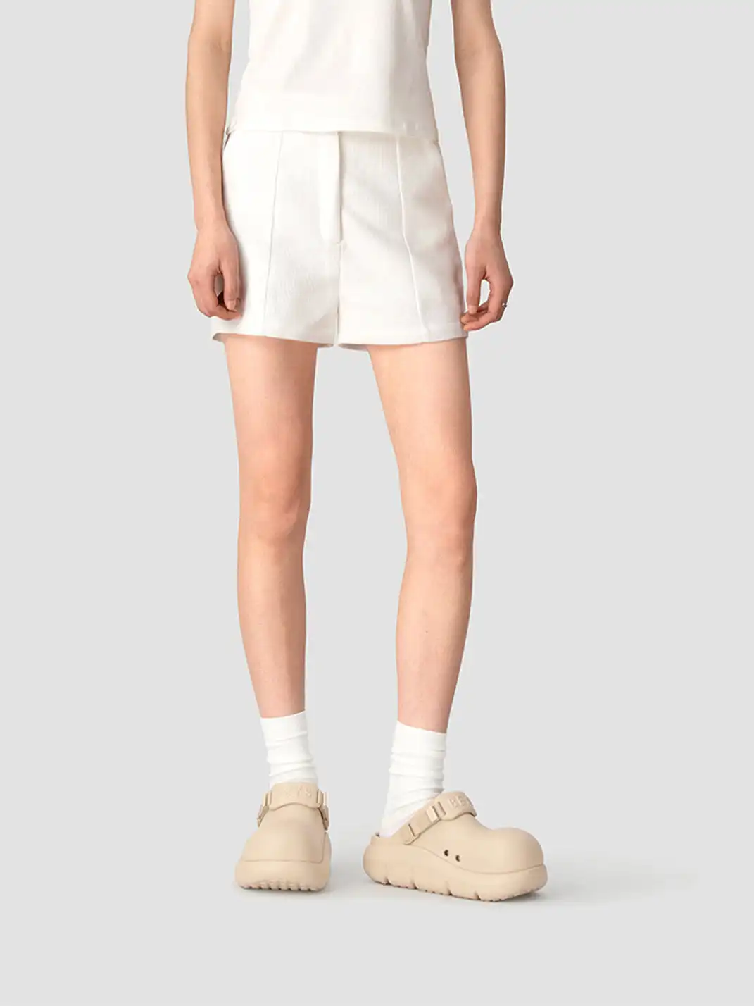 BEYS | Chunky Sole Summer Clog Sandals with Cut-Out Design-Khaki