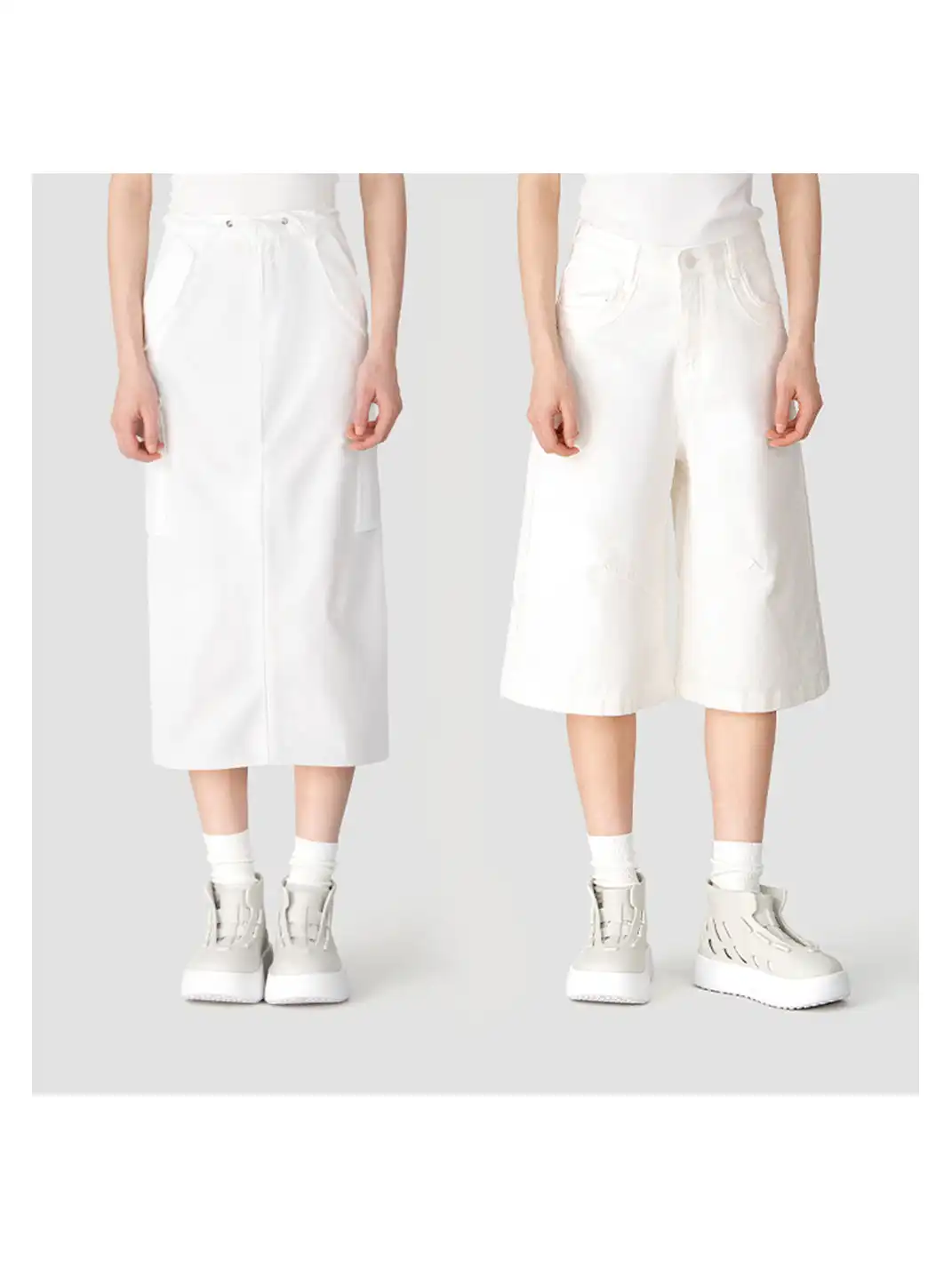 BEYS | High-Top Chunky Sole Capsule-Inspired Clog Boots for Summer-Beige
