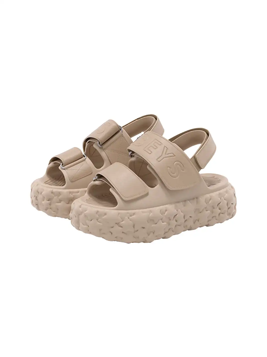 BEYS | Chunky Star Sandals Women Fashion Shoes-Khaki