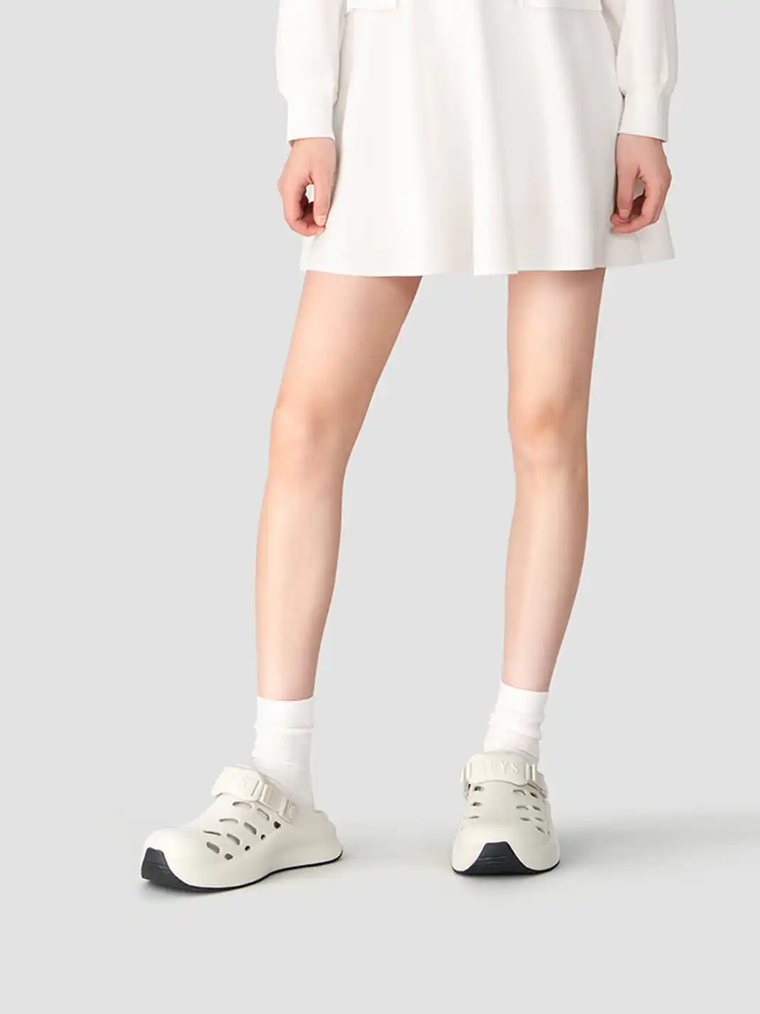 BEYS | Capsule Clog Mules Thick Sole Shoes-White