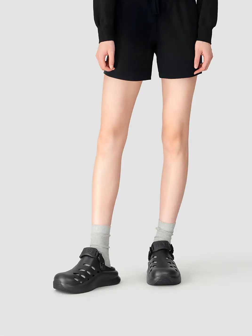 BEYS | Capsule Clog Mules Thick Sole Shoes-Black
