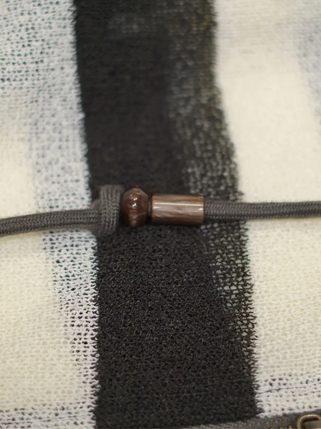 CestNous|Striped Knit Mesh Hoodie