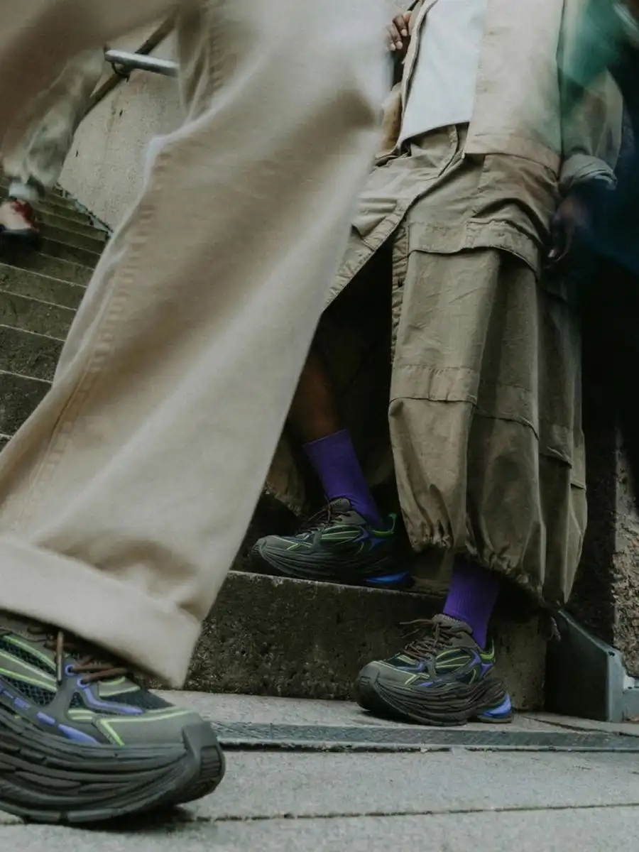 M88M丨Distressed Dad Sneakers Couple Retro Shoes-Olive Green - 3