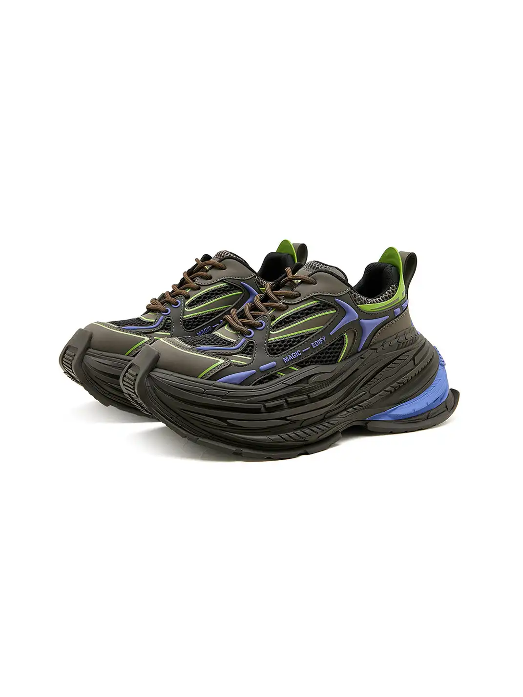 M88M丨Distressed Dad Sneakers Couple Retro Shoes-Olive Green