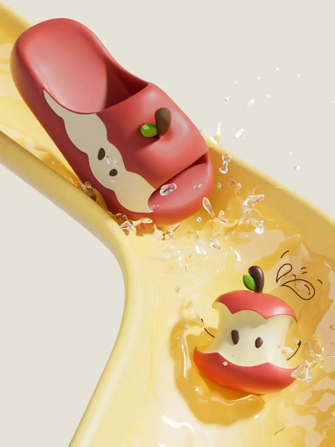 Chedoir | Cute EVA Apple Anti-Slip Slide Slippers