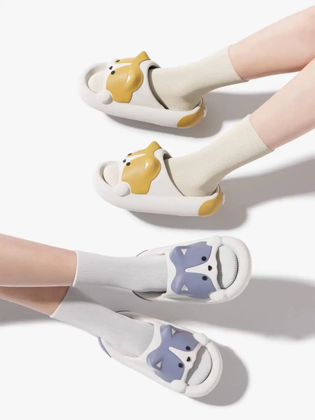 Chedoir | Corgi EVA Anti-Slip Couple Slide Slippers
