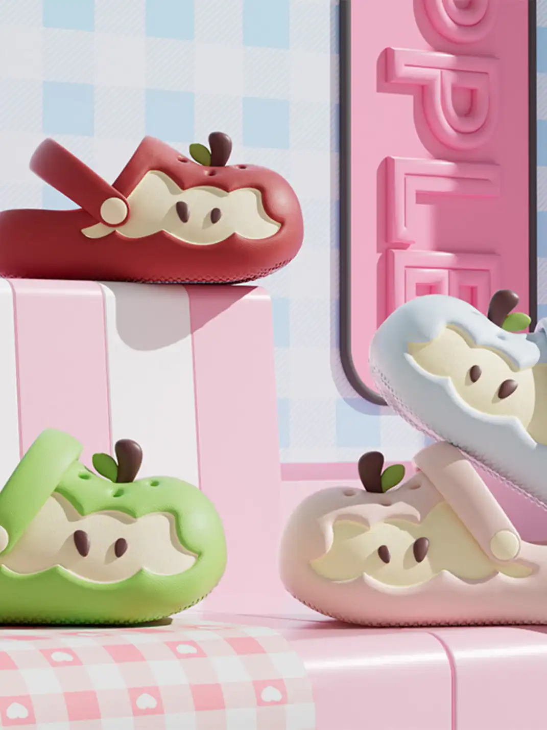 Chedoir | Apple EVA Closed Toe Beach Slippers