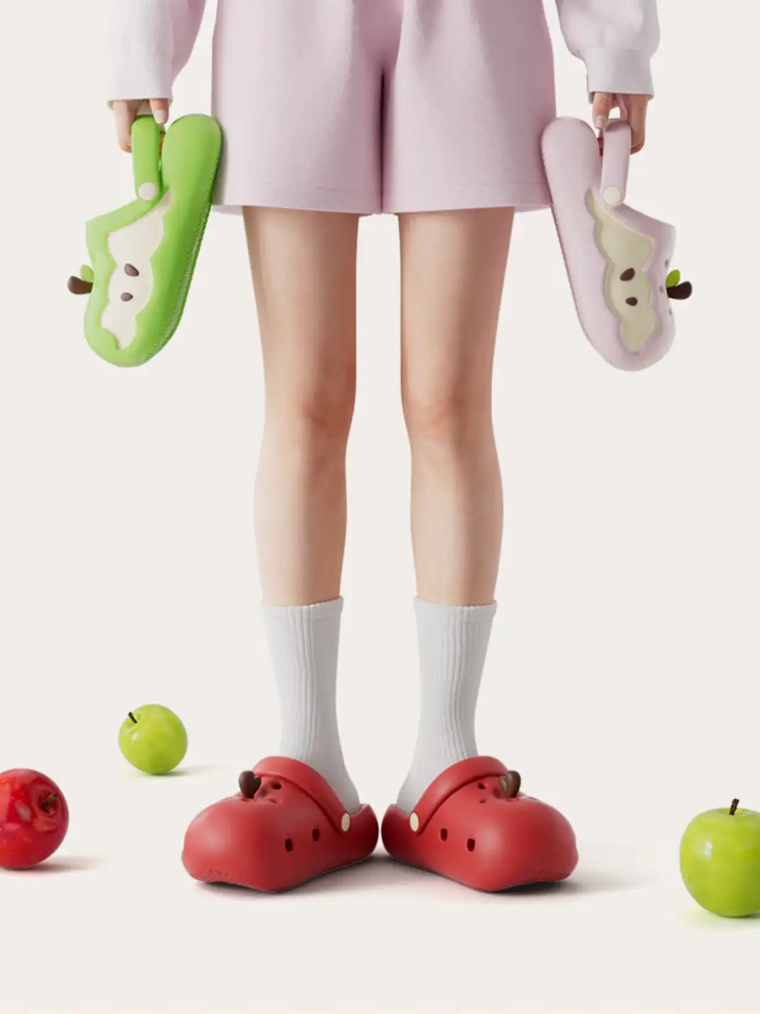 Chedoir | Apple EVA Closed Toe Beach Slippers