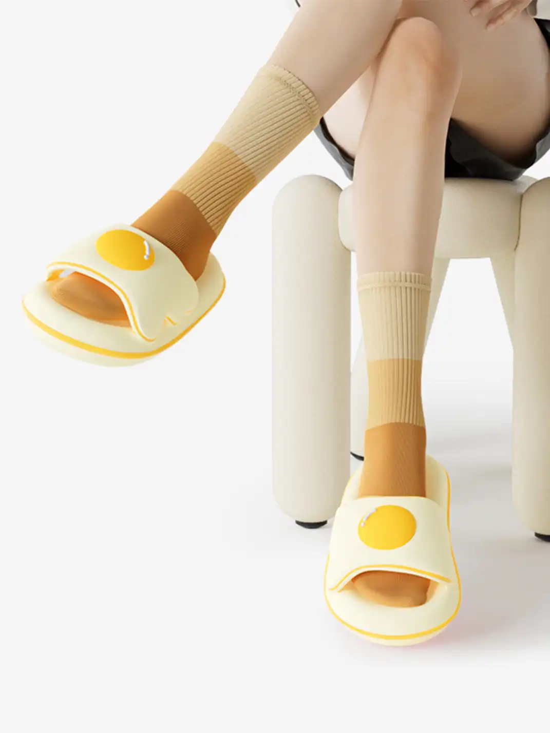 Chedoir | Thick Sole Egg Yolk Casual Slide Slippers