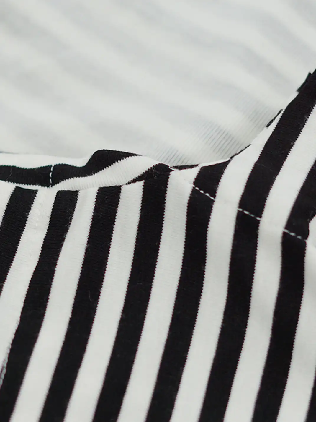 CestNous|Women's Cat Ear Striped Layered T-Shirt