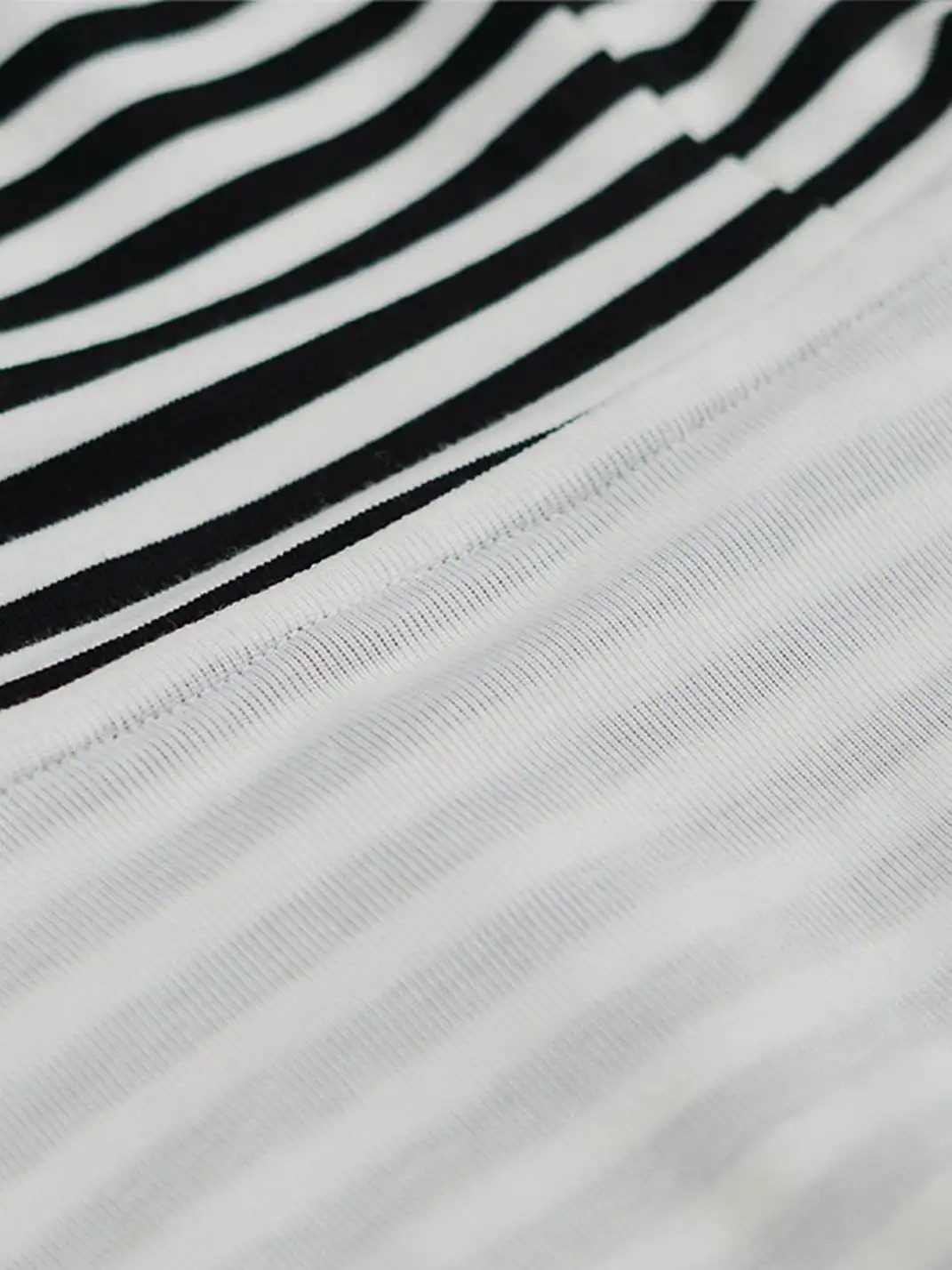 CestNous|Women's Cat Ear Striped Layered T-Shirt