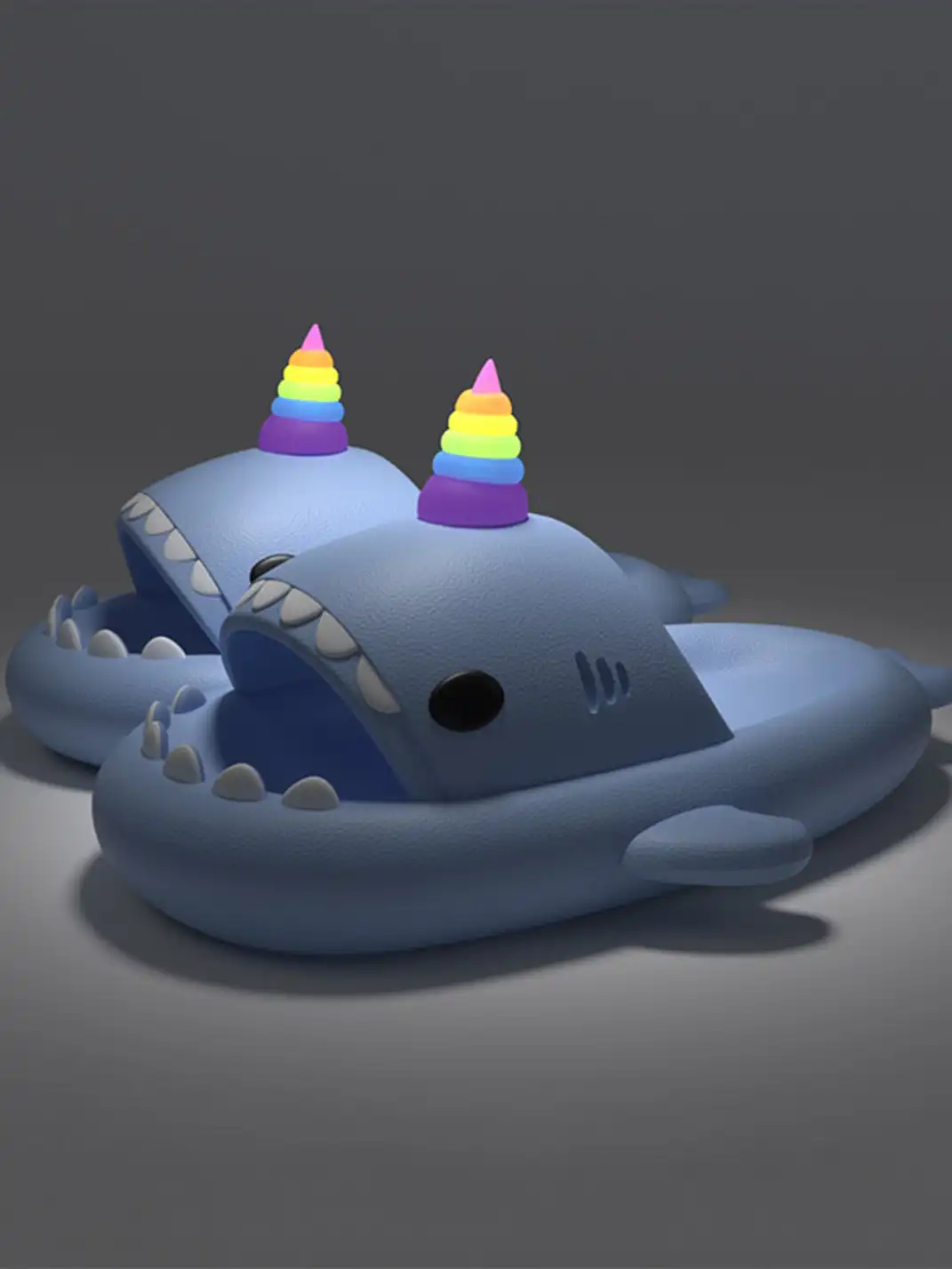 Chedoir | Glow-in-Dark Shark Unicorn Slide Slippers