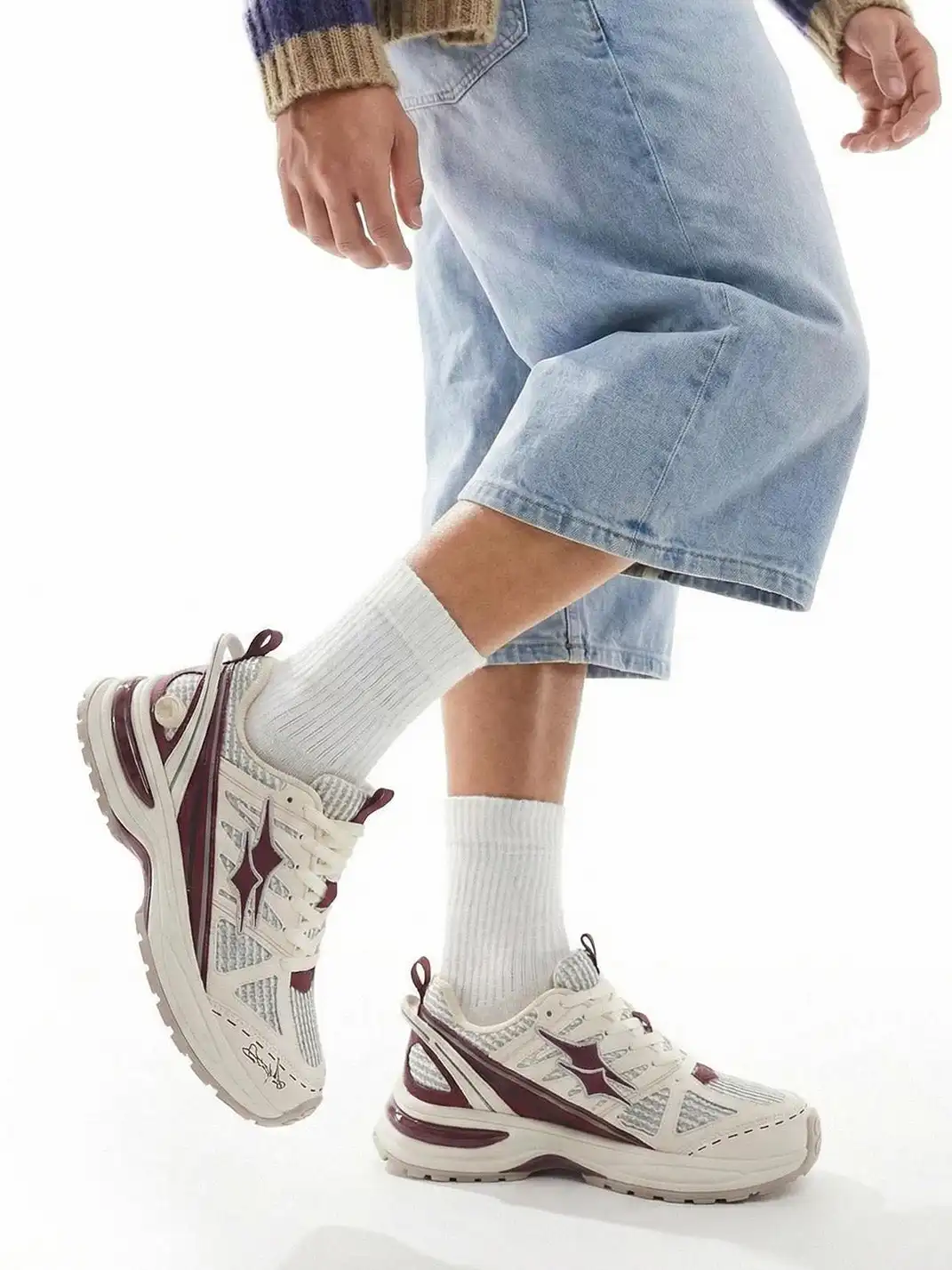 KILLWINNER丨Retro Lightweight Chunky Running Shoes-Red&White