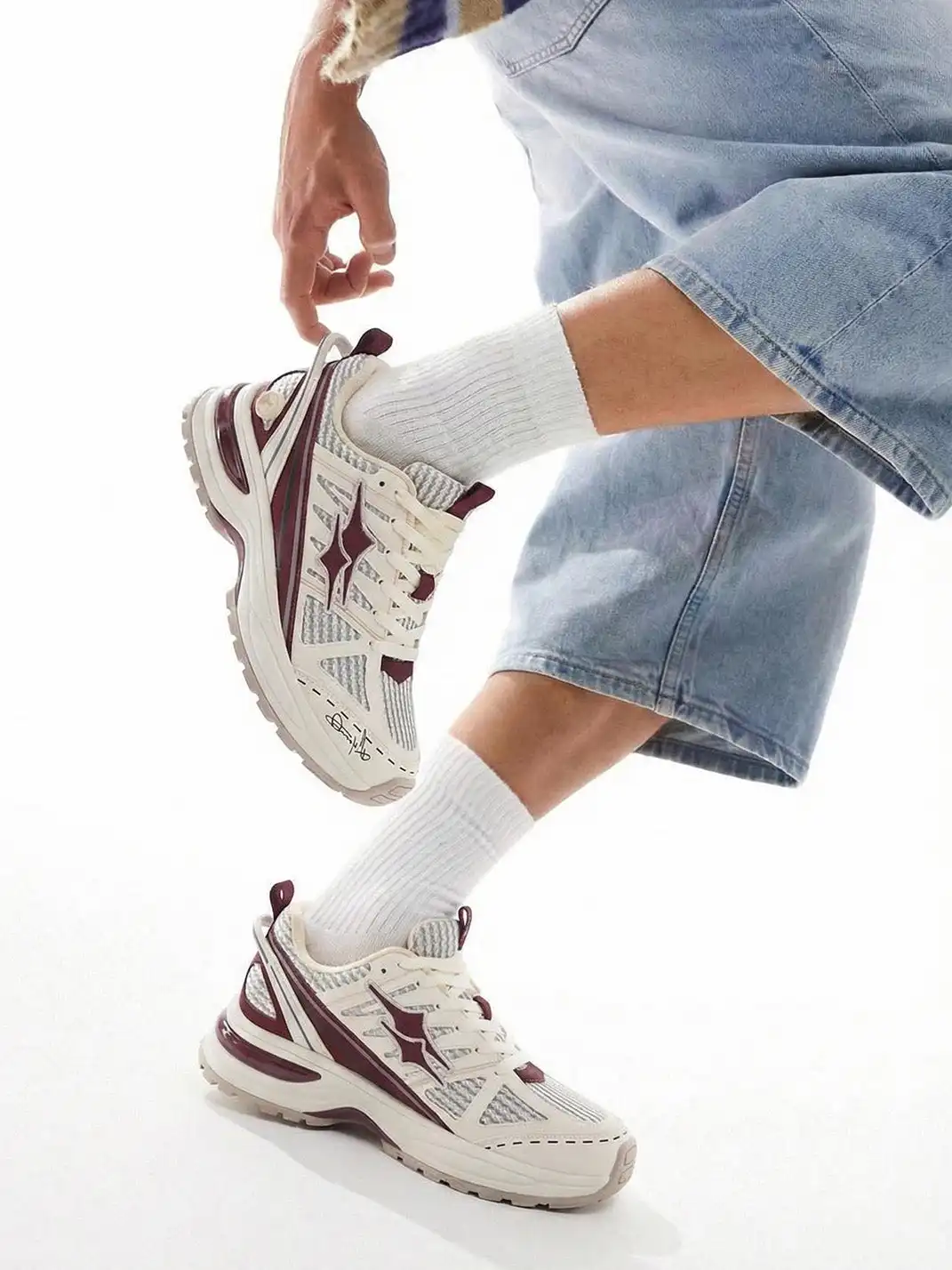 KILLWINNER丨Retro Lightweight Chunky Running Shoes-Red&White