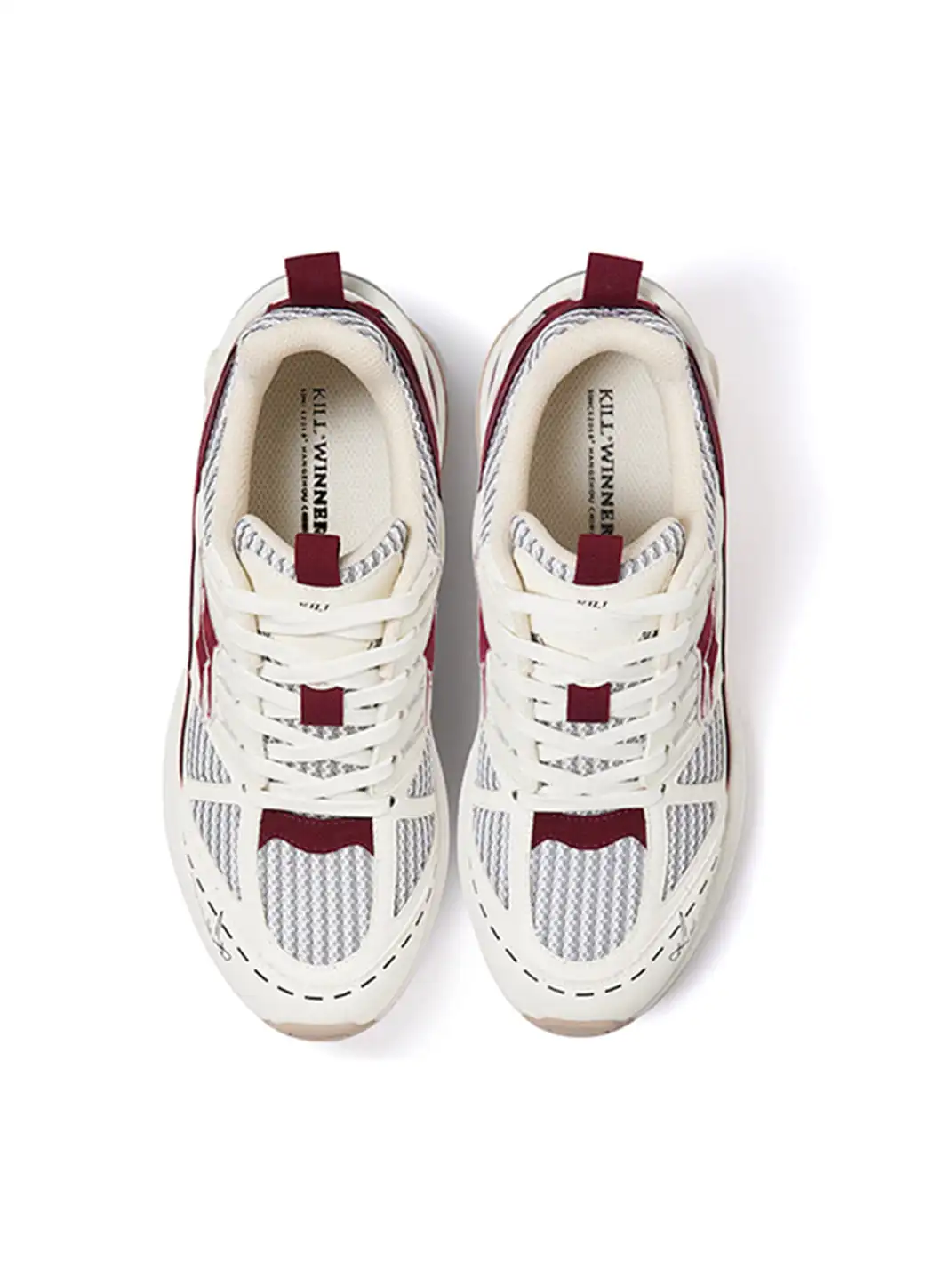 KILLWINNER丨Retro Lightweight Chunky Running Shoes-Red&White