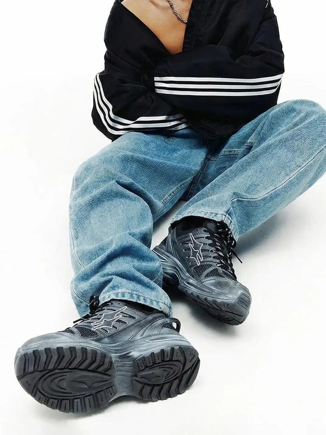 KILLWINNER丨Retro Lightweight Chunky Running Shoes-Gray