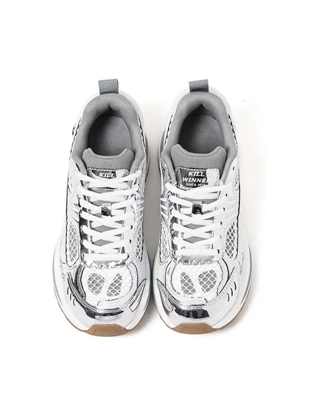 KILLWINNER丨 Lightweight Chunky Running Shoes-Silver