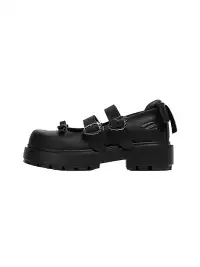 FYSPR丨Platform Mary Jane Shoes with Bow-Black
