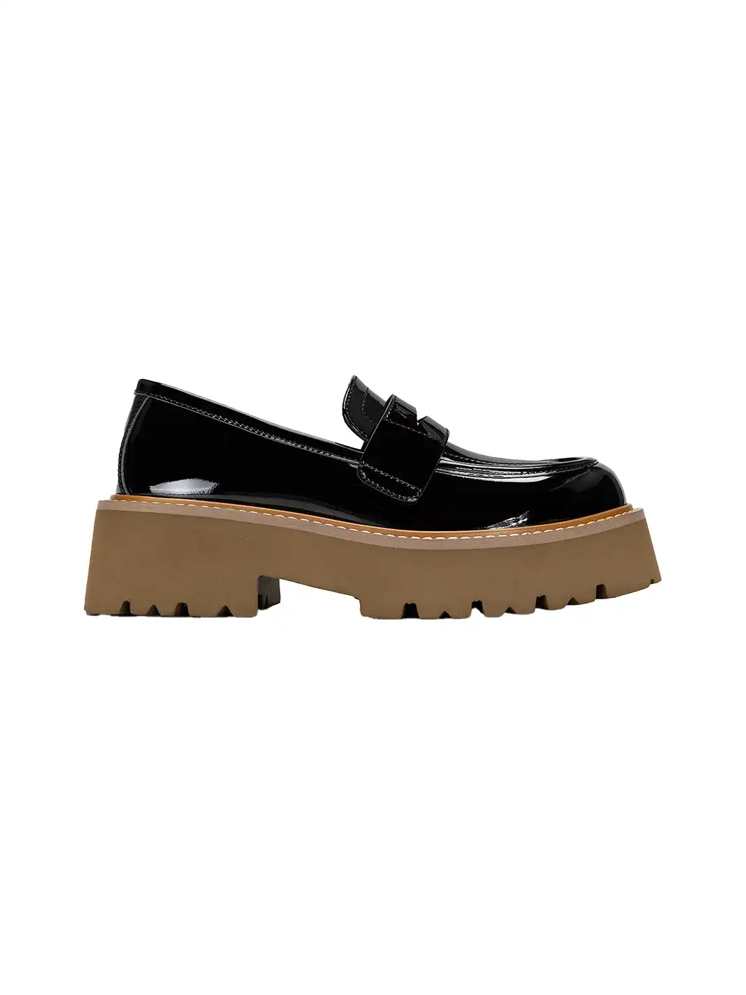 CHERR CHESS | Platform Leather Loafers for Women