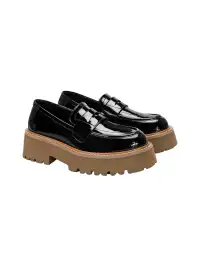 CHERR CHESS | Platform Leather Loafers for Women
