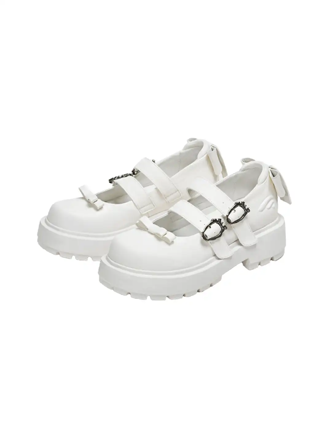 FYSPR丨Platform Mary Jane Shoes with Bow-White