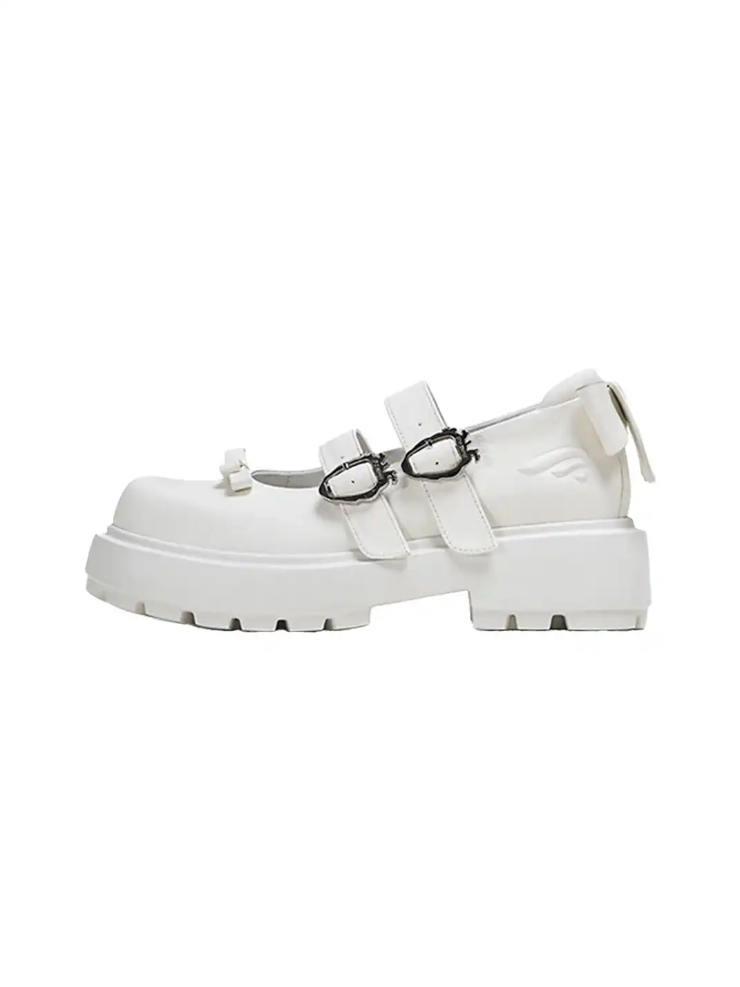 FYSPR丨Platform Mary Jane Shoes with Bow-White