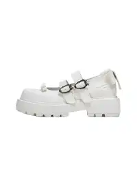 FYSPR丨Platform Mary Jane Shoes with Bow-White