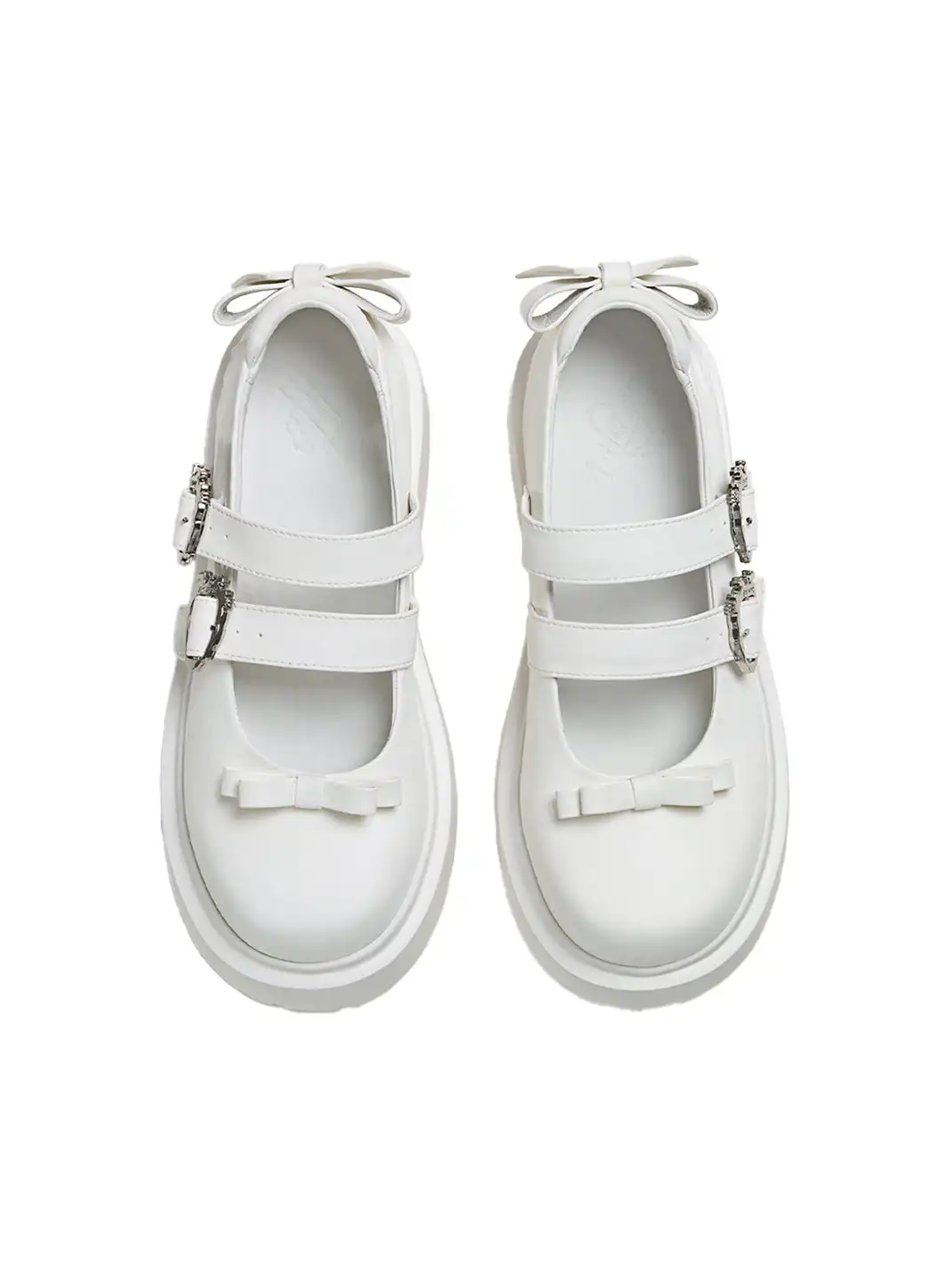 FYSPR丨Platform Mary Jane Shoes with Bow-White