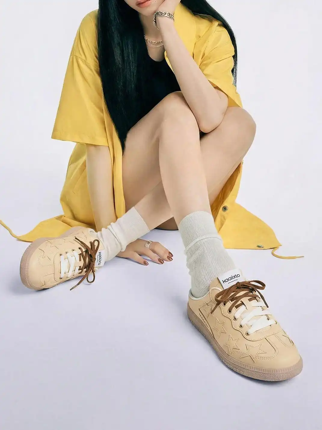 KAALIXTO | Star Design German Style Mules-Yellow