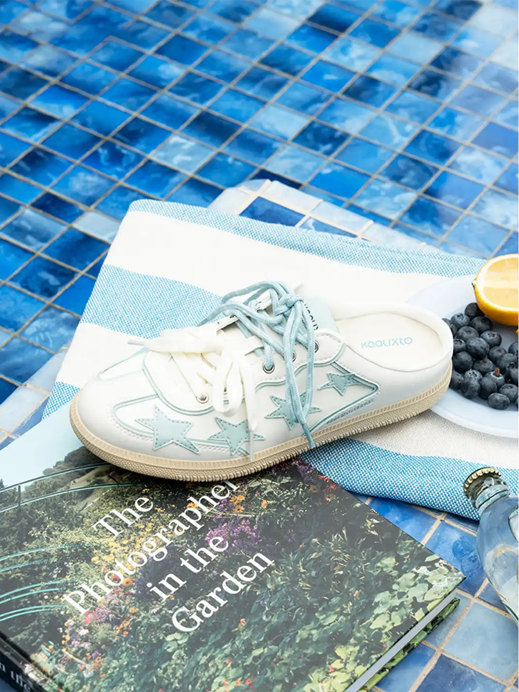 KAALIXTO | Star Design German Style Mules-Blue