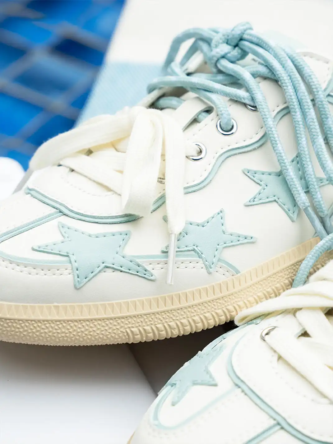 KAALIXTO | Star Design German Style Mules-Blue