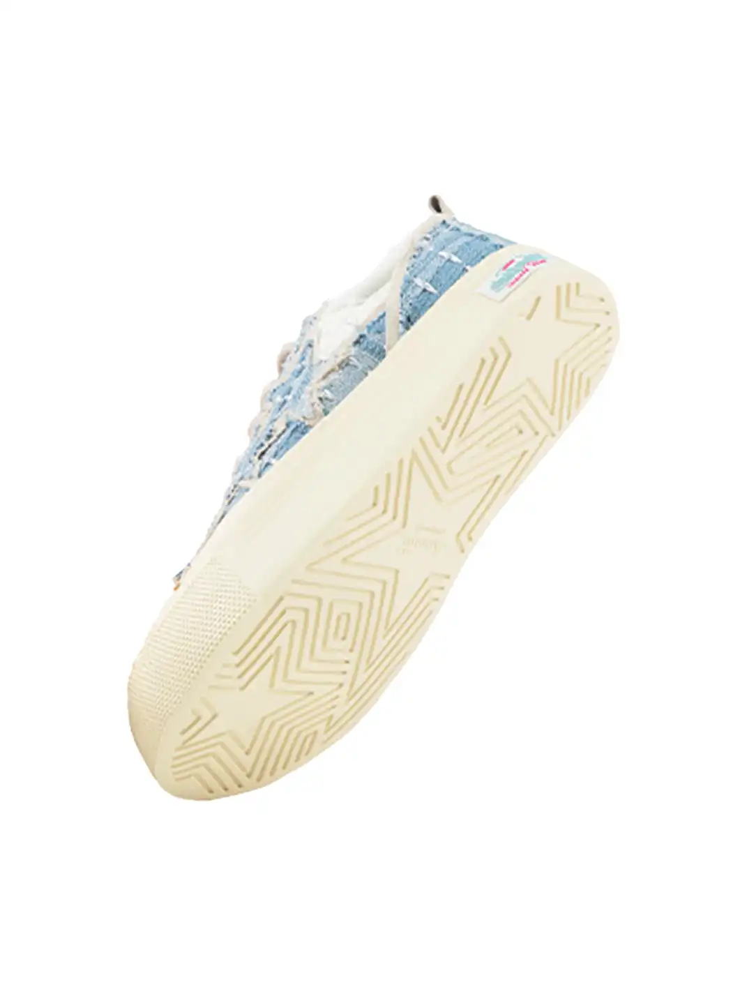 KAALIXTO | Star Pattern Low Top Canvas Sneakers-Blue