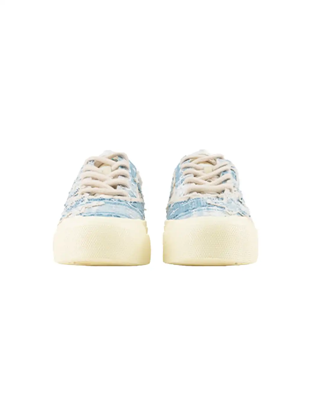 KAALIXTO | Star Pattern Low Top Canvas Sneakers-Blue