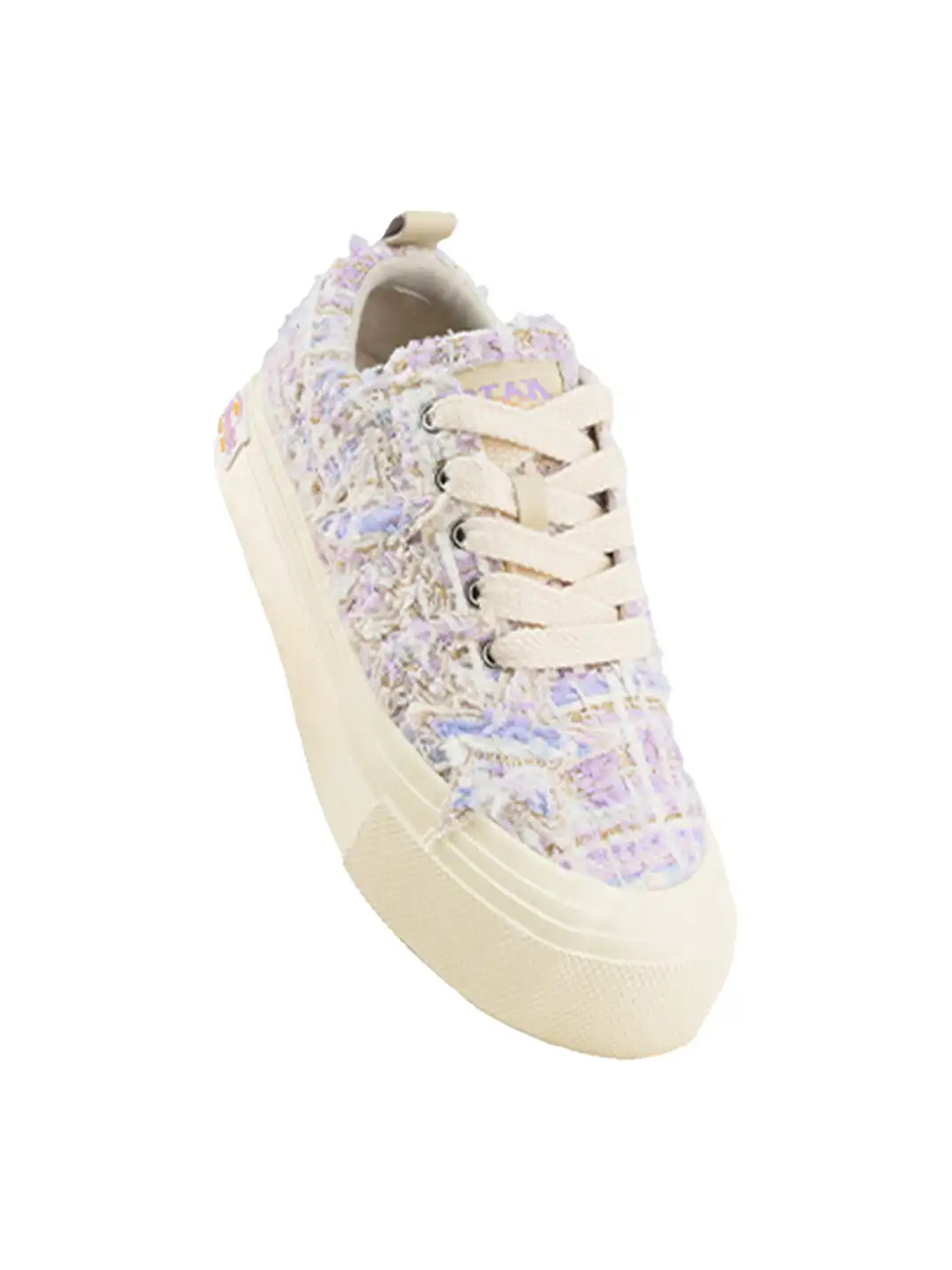 KAALIXTO | Star Pattern Low Top Canvas Sneakers-Purple