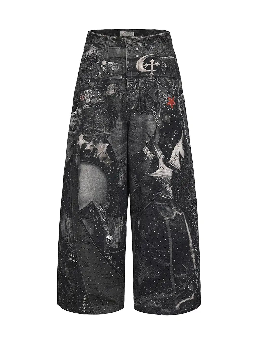 DND4DES | Armored Print Rhinestone Denim Pants