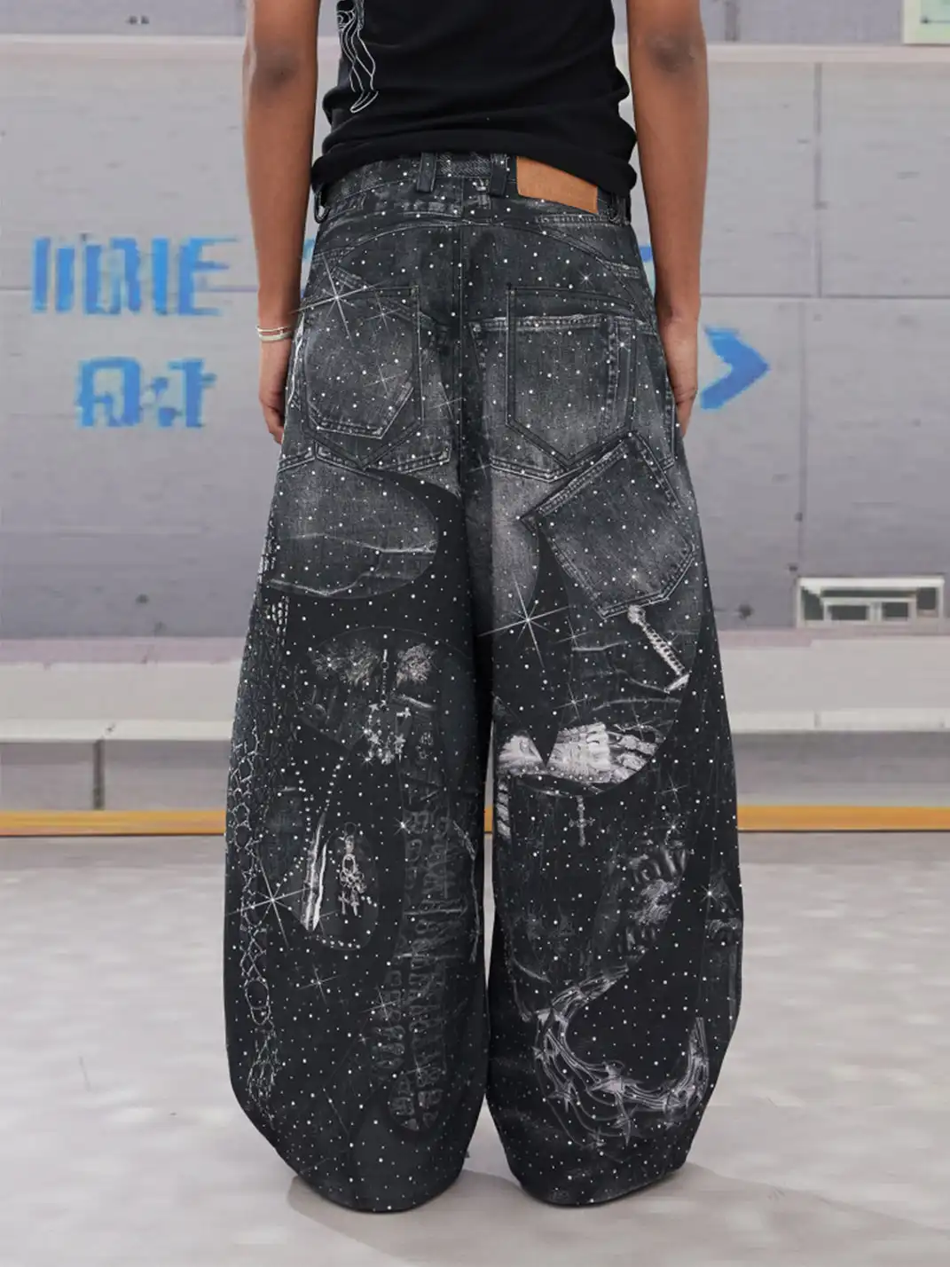 DND4DES | Armored Print Rhinestone Denim Pants
