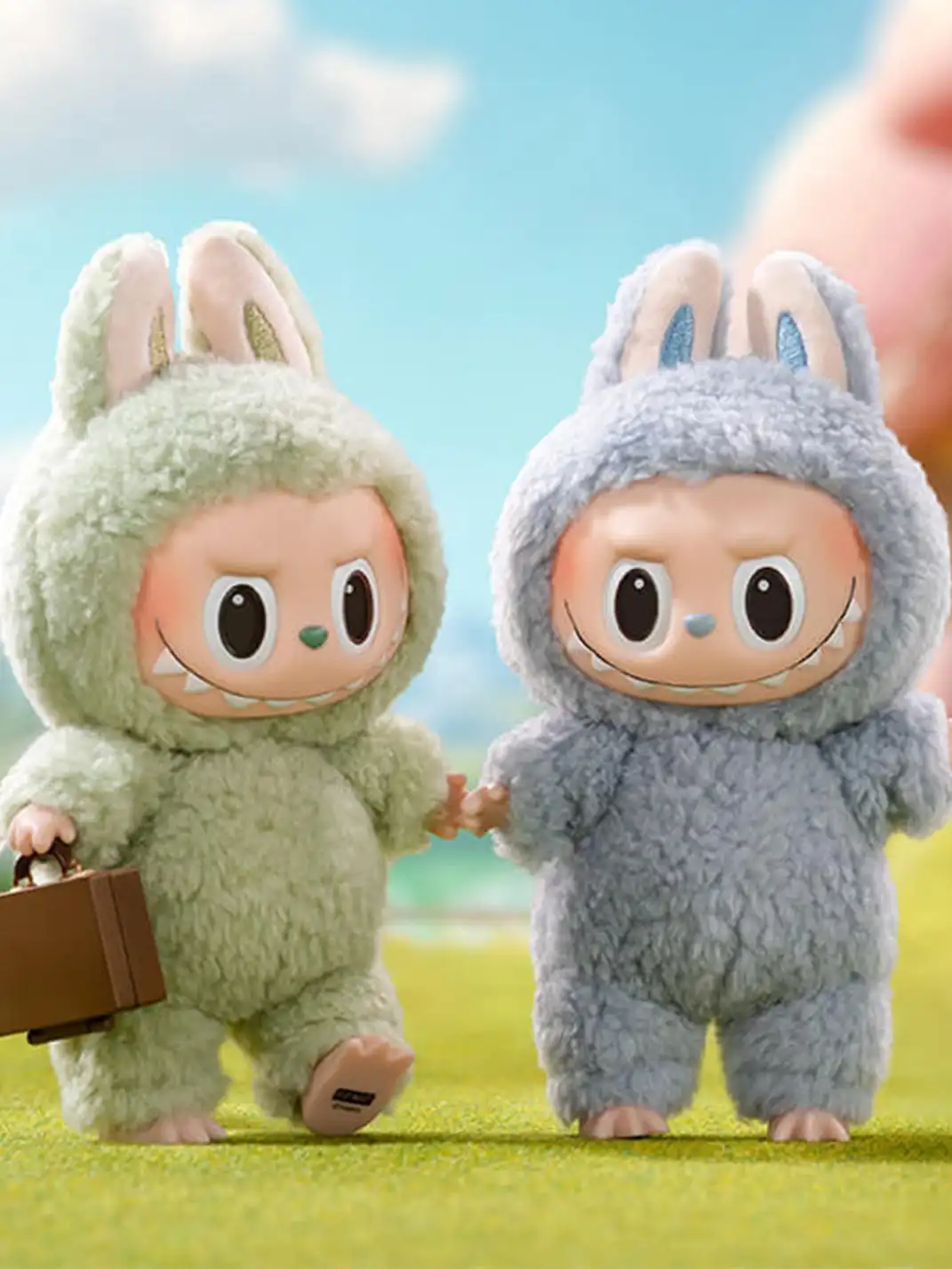 POP MART丨LABUBU Macaron Rubber Face Keychain Figure Blind Box - Macaron Full Box of 7 Pcs