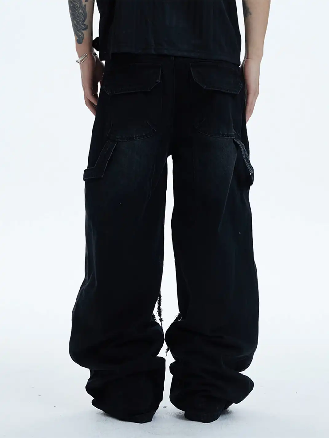 DND4DES | Distressed Patchwork Gem Baggy Jeans