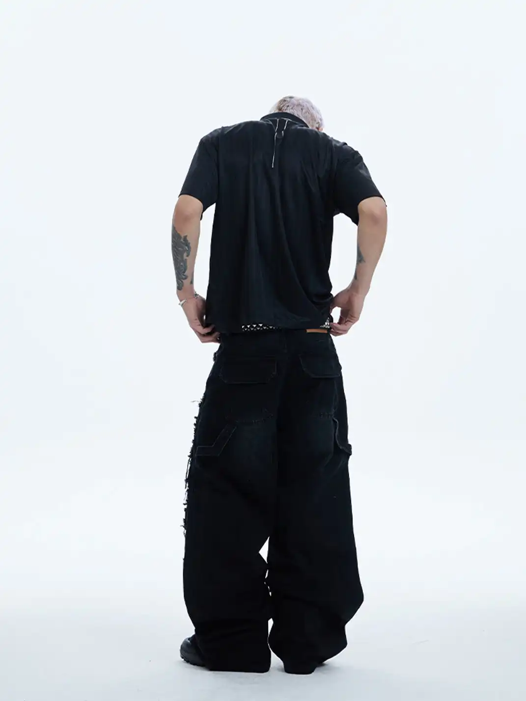 DND4DES | Distressed Patchwork Gem Baggy Jeans