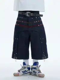 DND4DES | Star Rivet Suede Denim Shorts