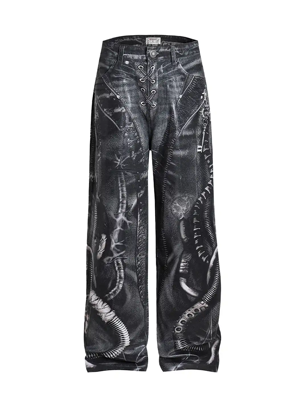 DND4DES | Venom Pipe Graphic Waxed Jeans