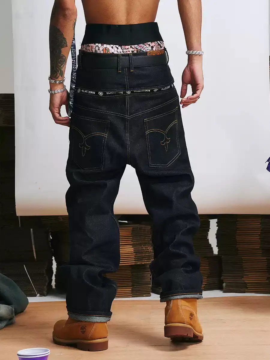 GLACIERBOY丨Raw Straight-leg Jeans