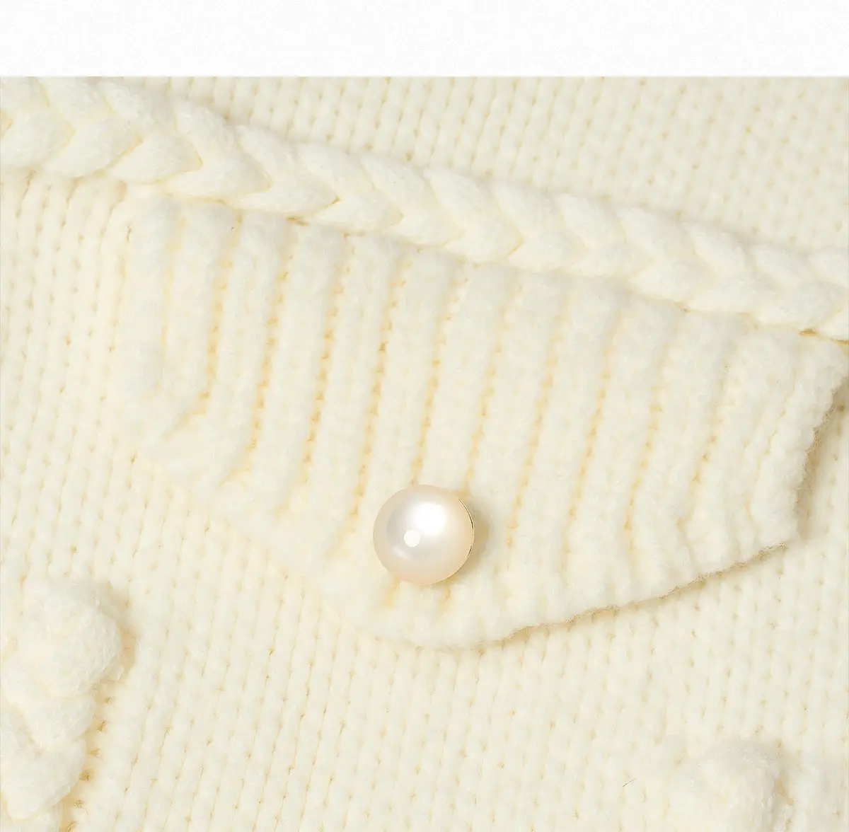 GLACIERBOY丨Pearl-Embellished Knit Cardigan