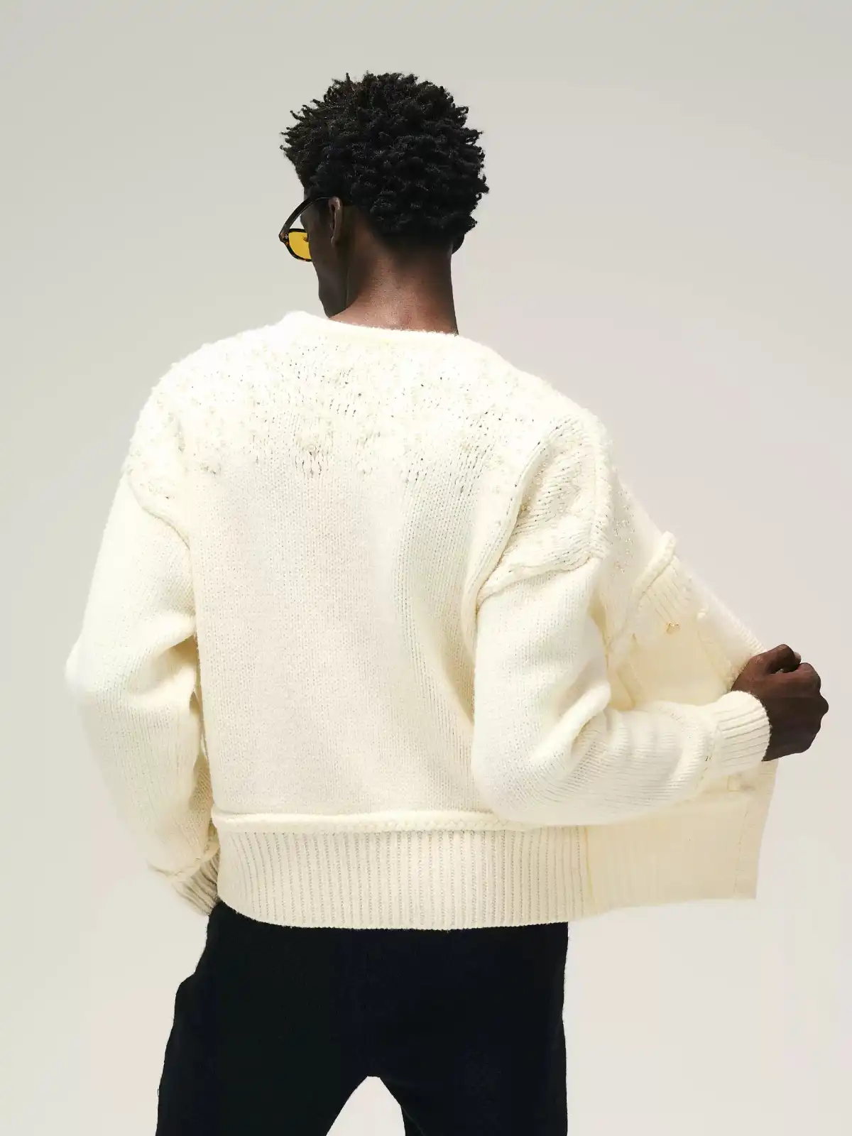 GLACIERBOY丨Pearl-Embellished Knit Cardigan