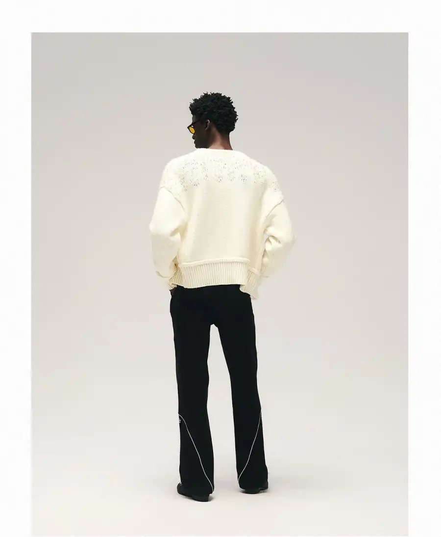 GLACIERBOY丨Pearl-Embellished Knit Cardigan - 4